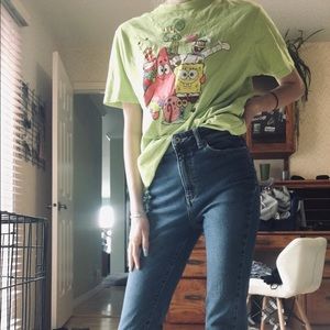 Neon green sponge bob shirt